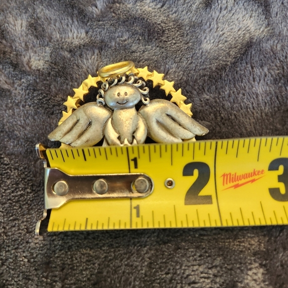 Vintage Angel Brooch Set Of 3 with Gold and Silver Tones - Picture 9 of 14